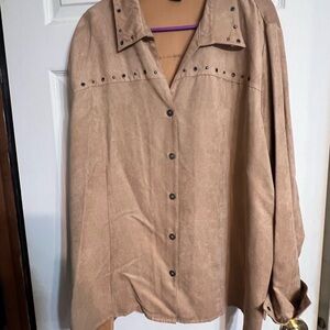 Elementz Beige Utility Jacket with Stud Accents